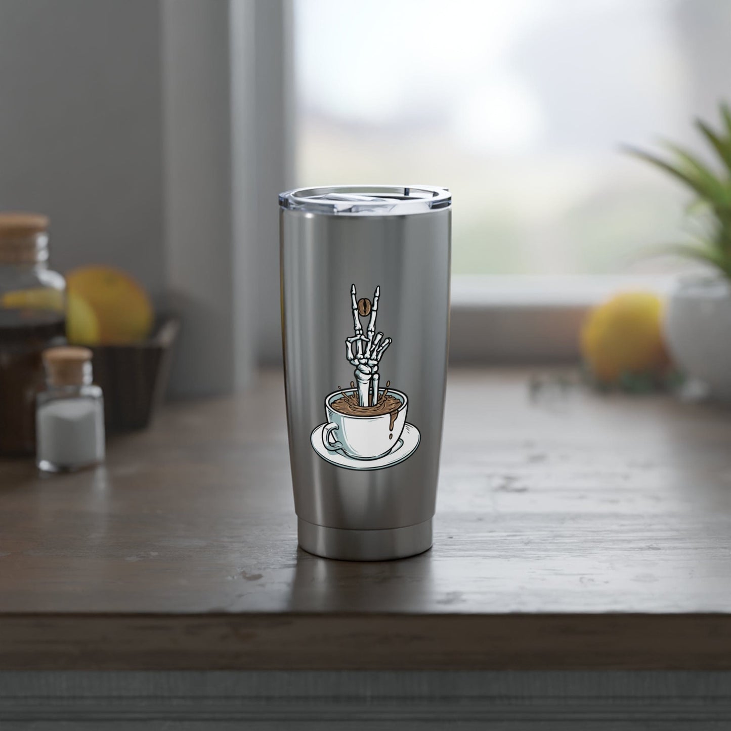 Good Bean Gifts "Bone Brew" 20oz Tumbler (Single Imprint Location) 20oz / Silver