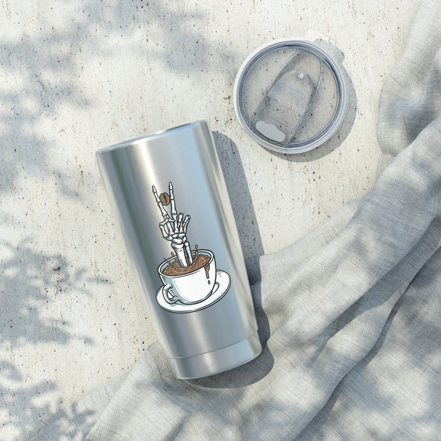 Good Bean Gifts "Bone Brew" 20oz Tumbler (Single Imprint Location) 20oz / Silver