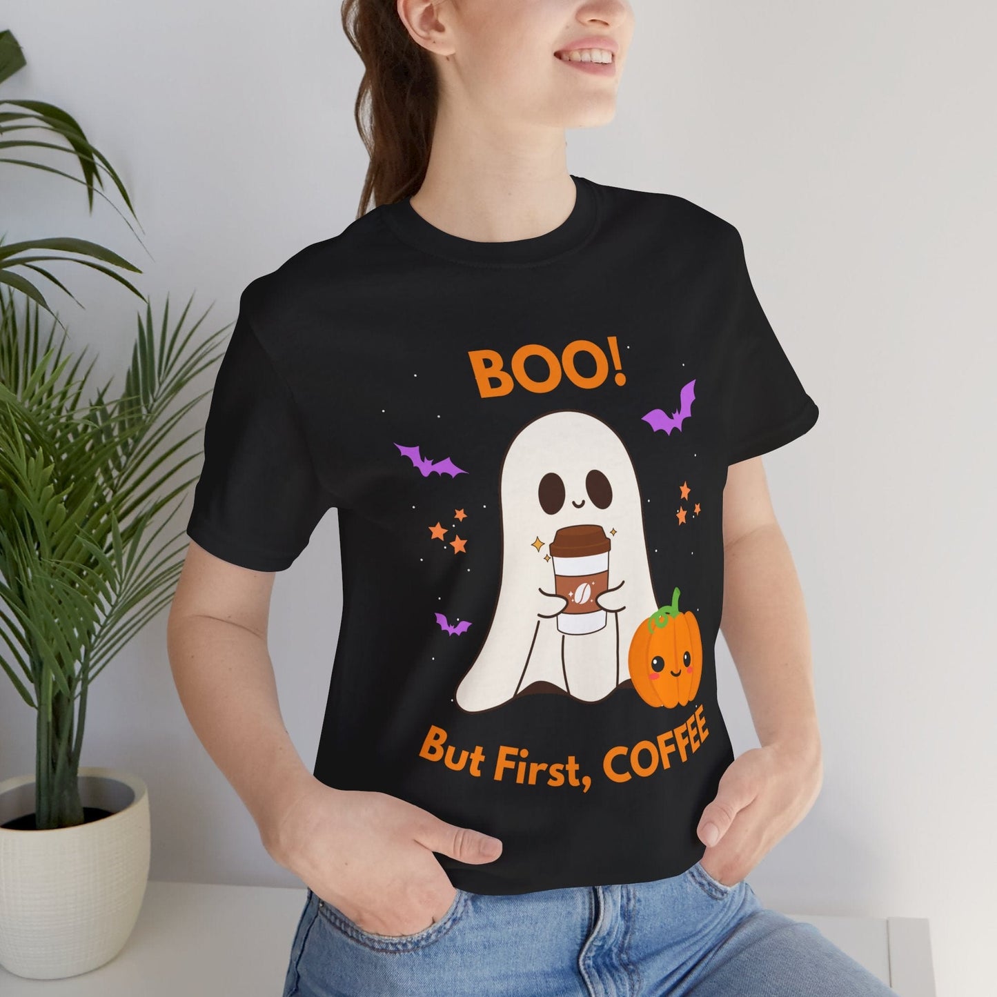 Good Bean Gifts BOO! But First, Coffee T- Shirt Black / XS