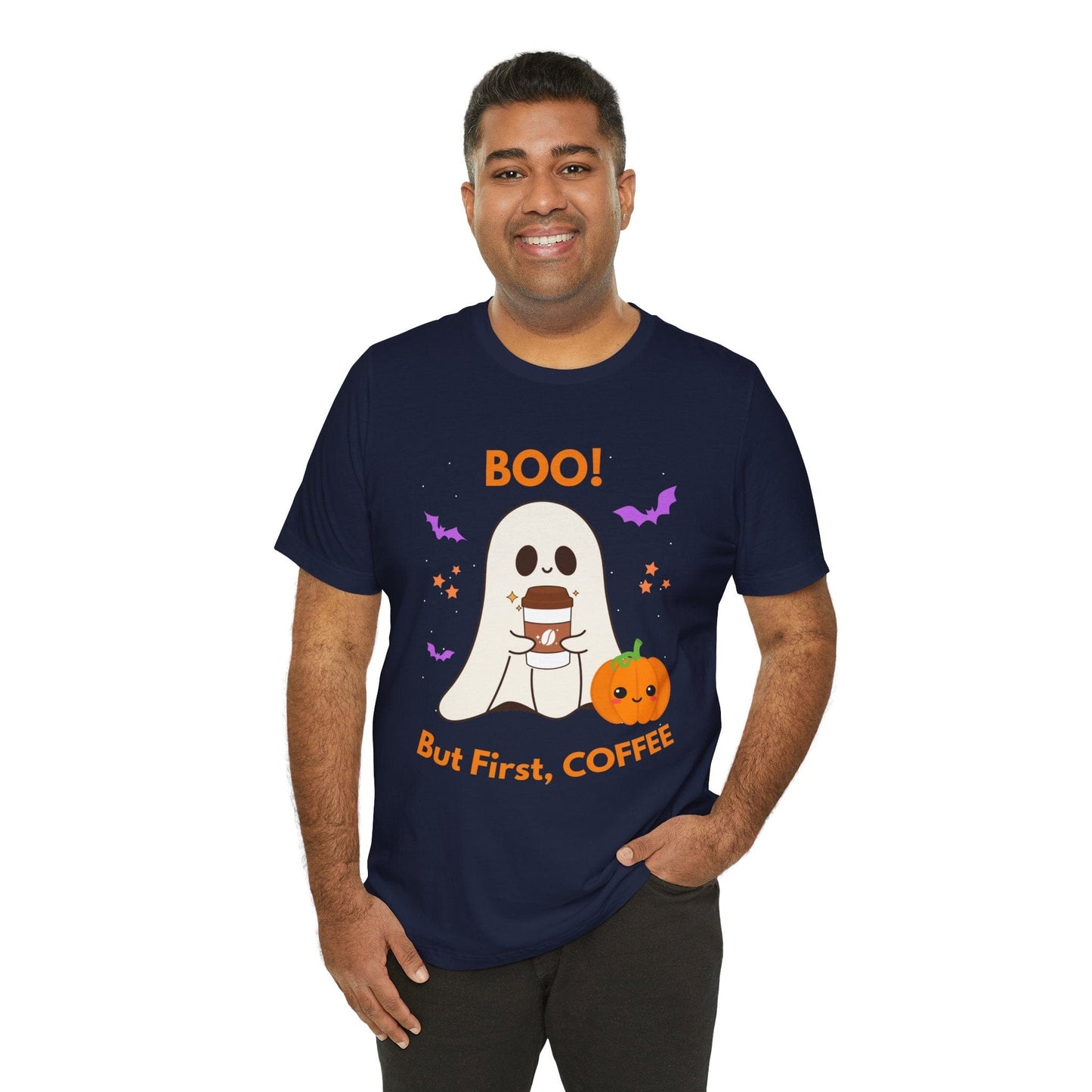 Good Bean Gifts BOO! But First, Coffee T- Shirt Navy / XS