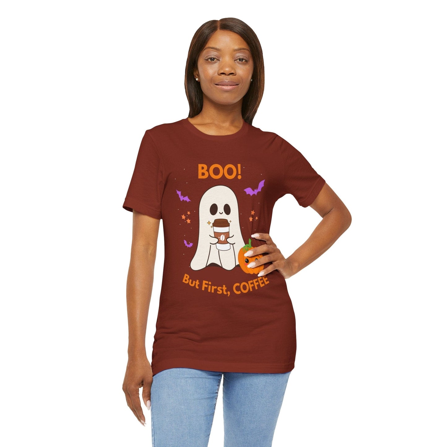 Good Bean Gifts BOO! But First, Coffee T- Shirt Rust / XS