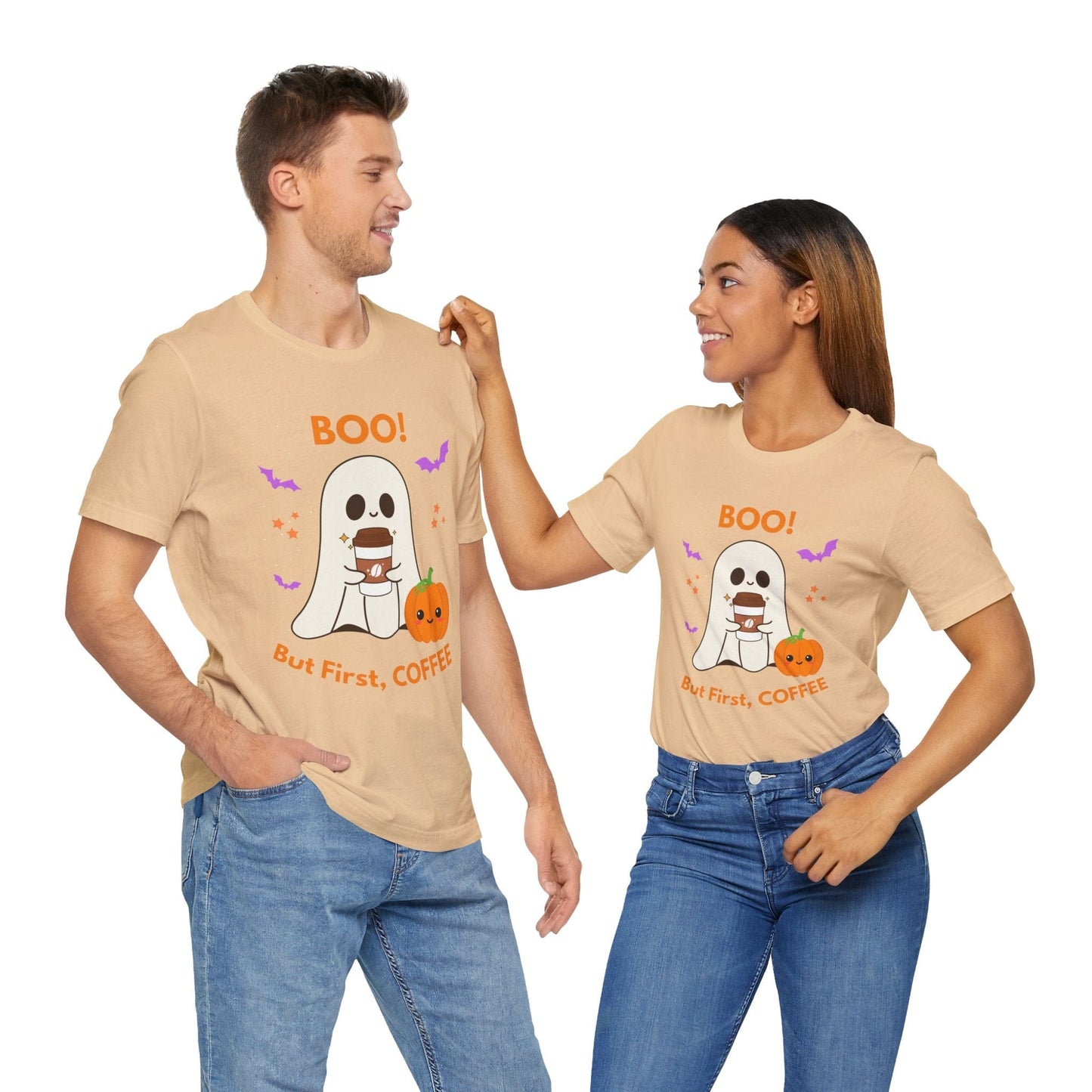 Good Bean Gifts BOO! But First, Coffee T- Shirt Sand Dune / S