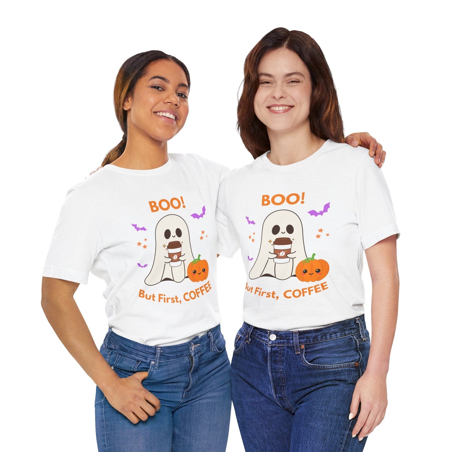 Good Bean Gifts BOO! But First, Coffee T- Shirt White / XS