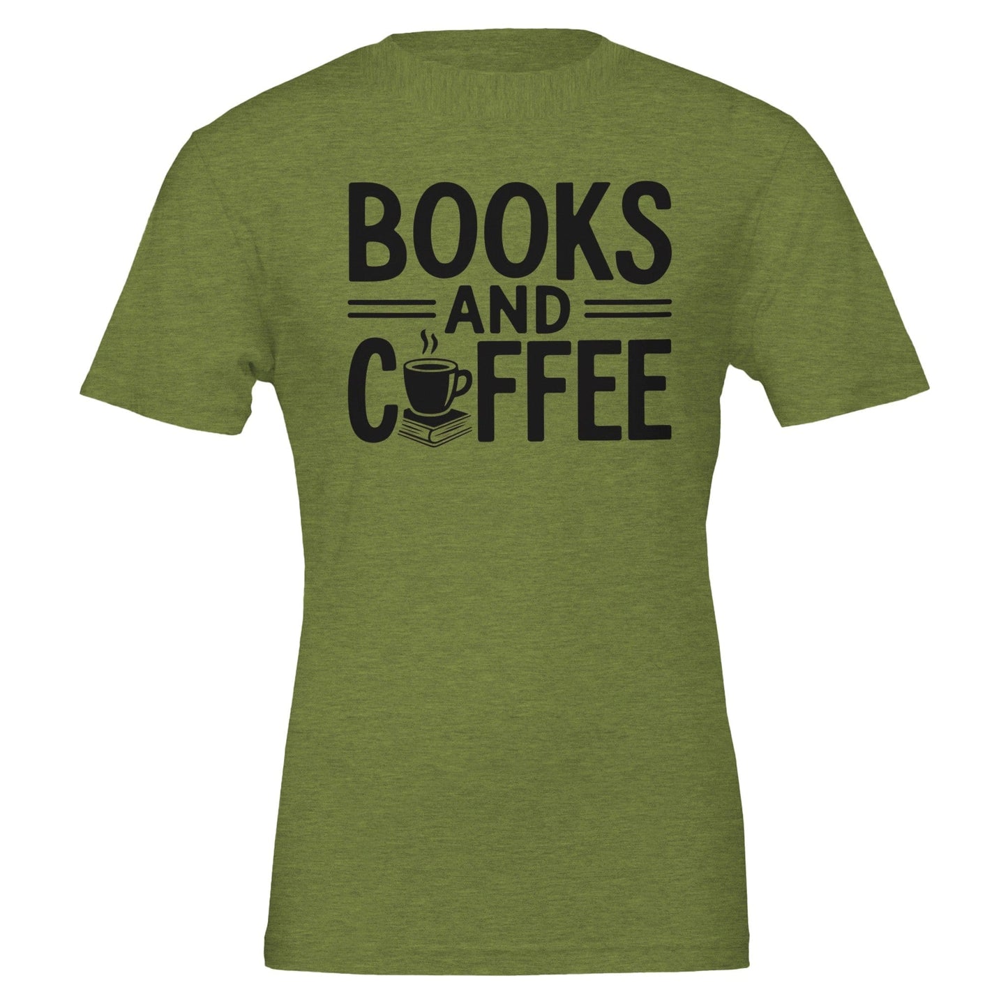 Good Bean Gifts "Books and Coffee" Funny T-Shirt – Perfect for Book and Coffee Lovers