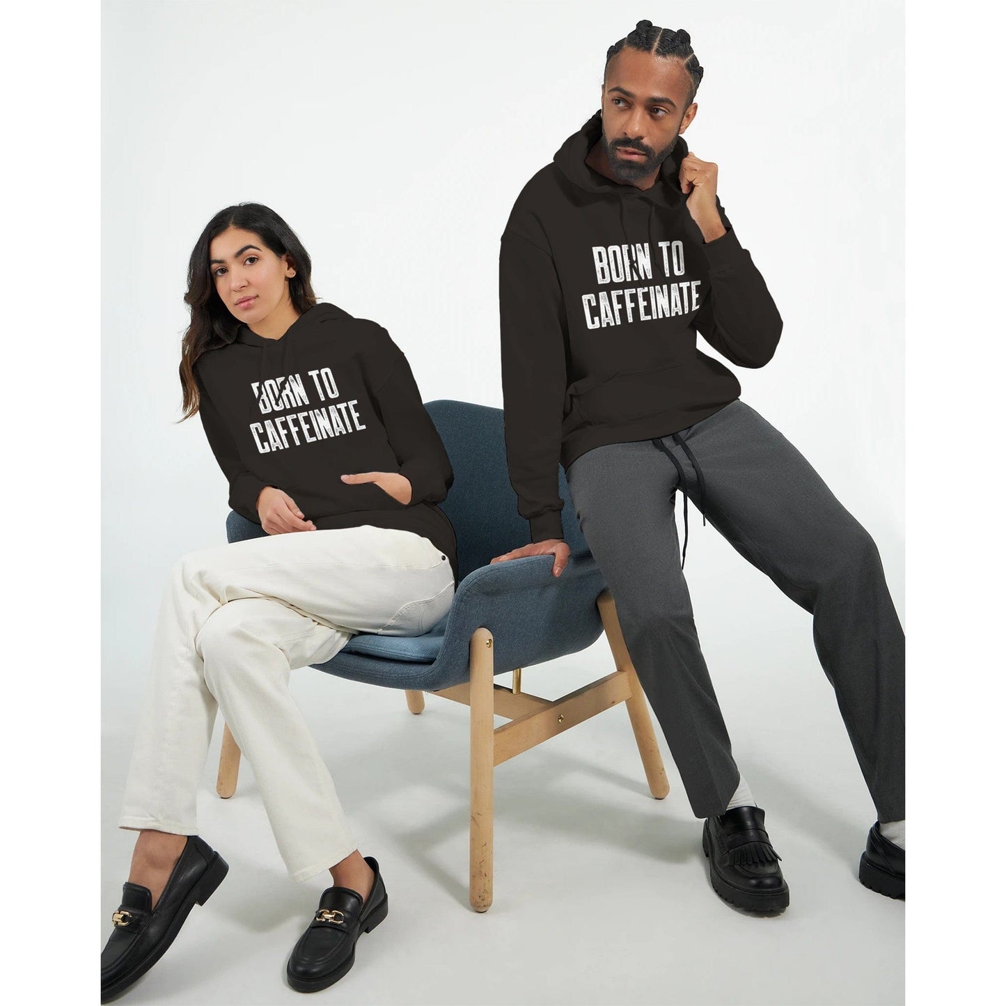 Good Bean Gifts "Born to Caffeinate" - Unisex Pullover Hoodie