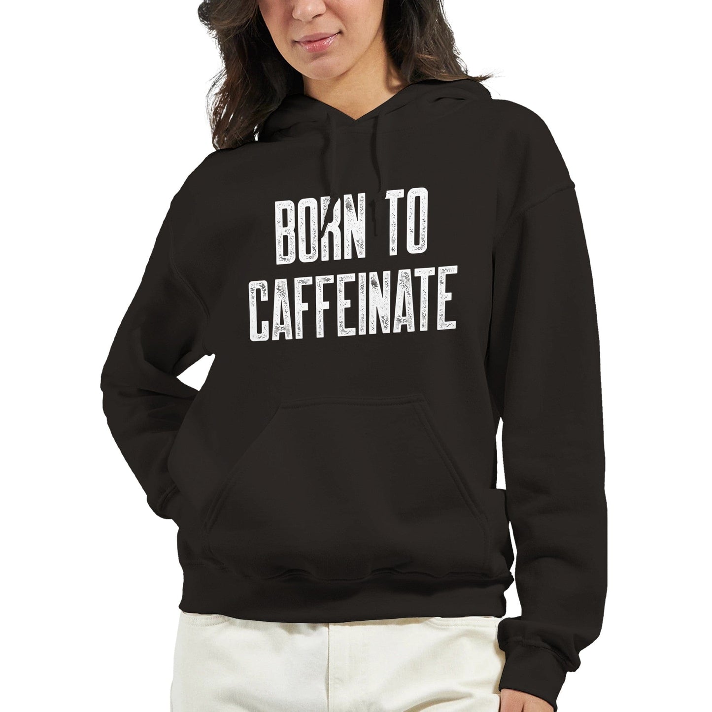 Good Bean Gifts "Born to Caffeinate" - Unisex Pullover Hoodie