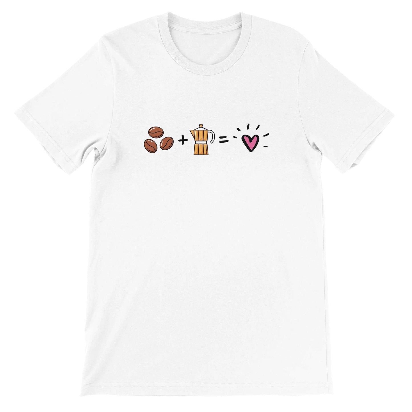 Good Bean Gifts "Brew Coffee = Being Happy Formula" - Unisex Crewneck T-shirt | Bella + Canvas 3001