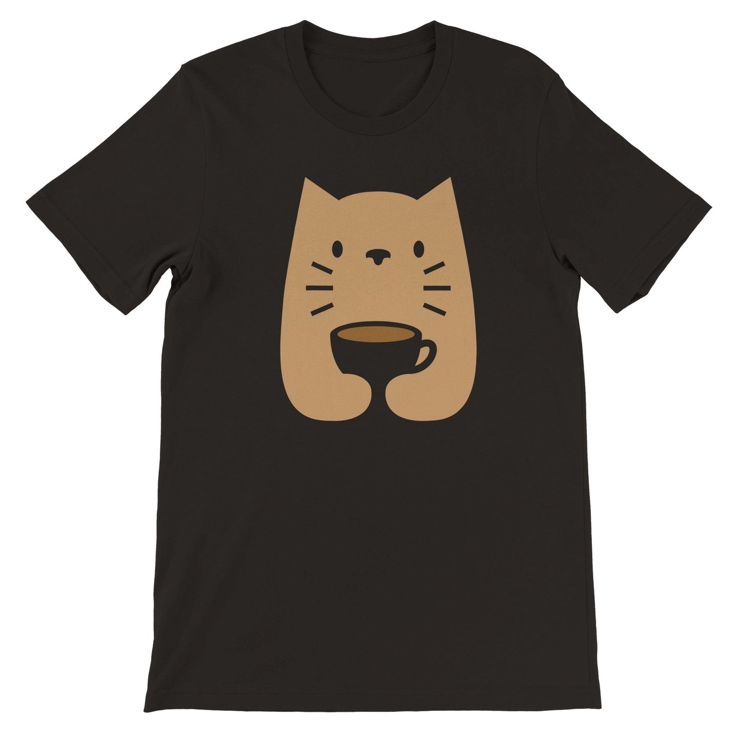 Good Bean Gifts Cats and Coffee? Unisex Crewneck T-shirt Black / S
