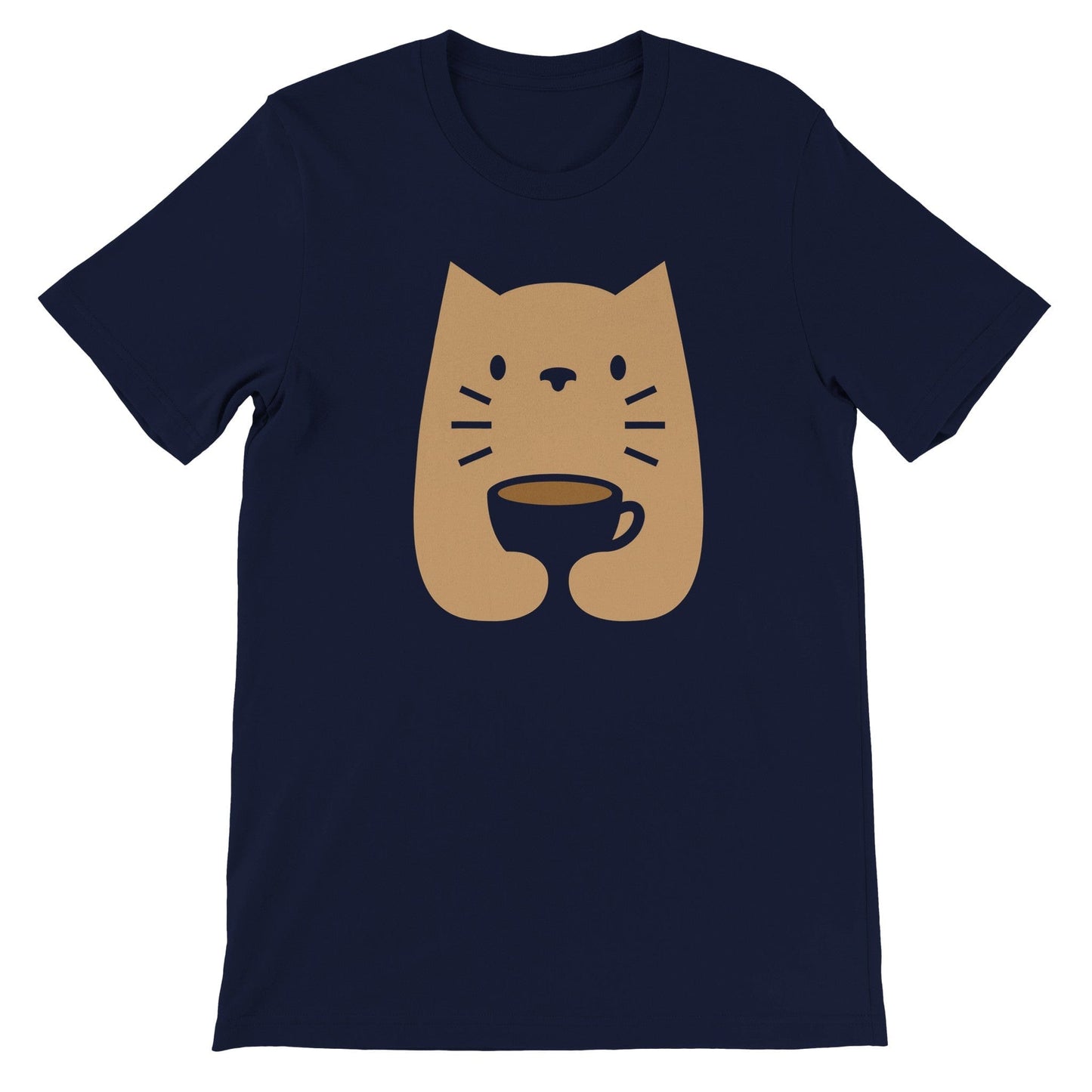 Good Bean Gifts Cats and Coffee? Unisex Crewneck T-shirt Navy / S