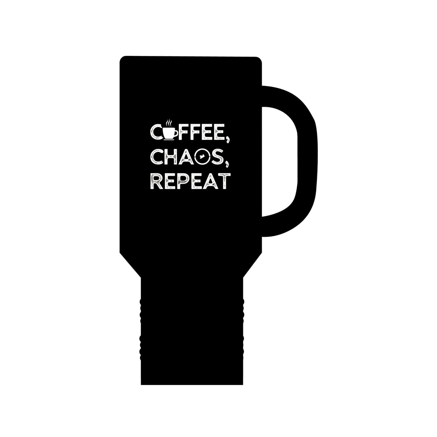 Good Bean Gifts "Coffee, Chaos, Repeat" Insulated Travel Mug, 40oz