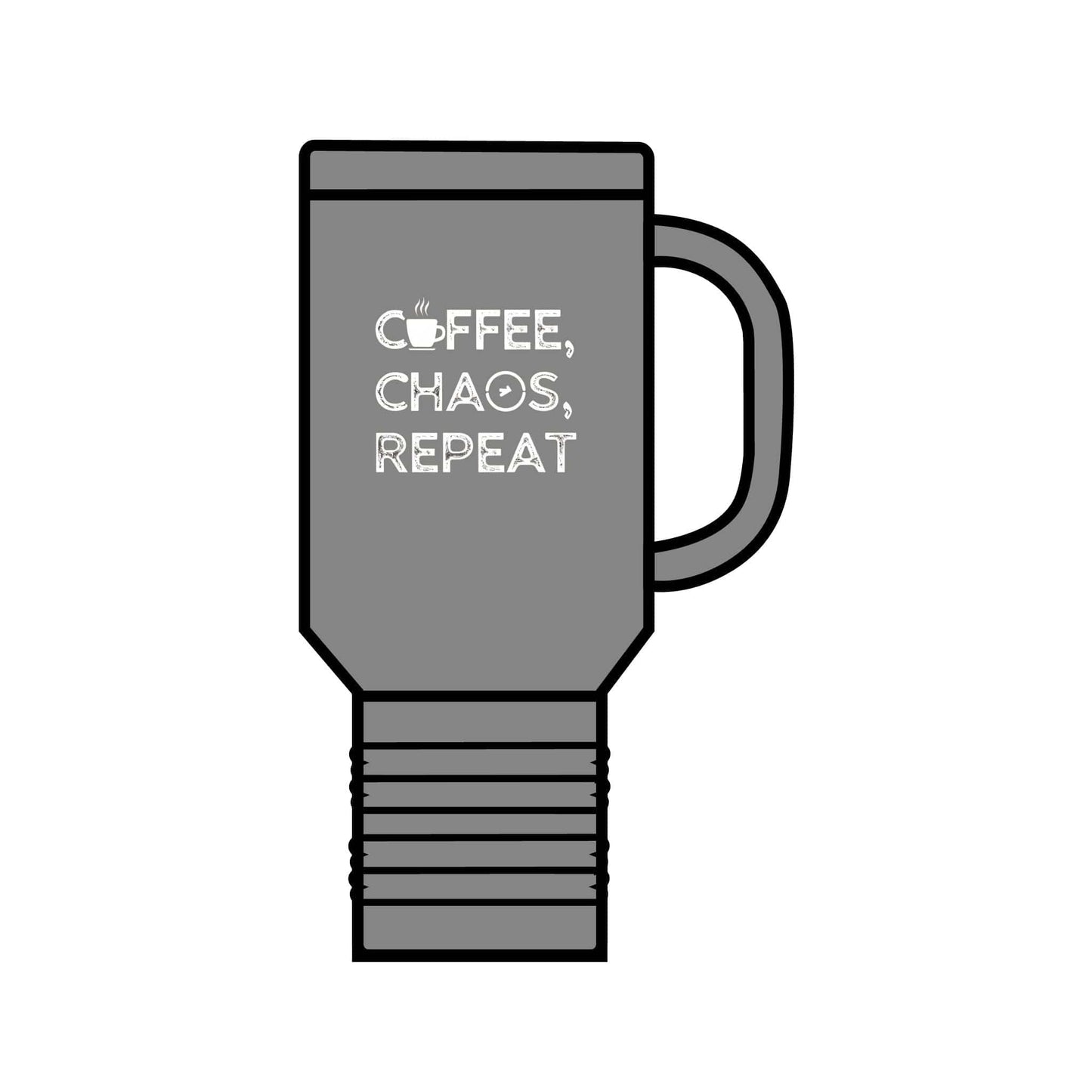 Good Bean Gifts "Coffee, Chaos, Repeat" Insulated Travel Mug, 40oz