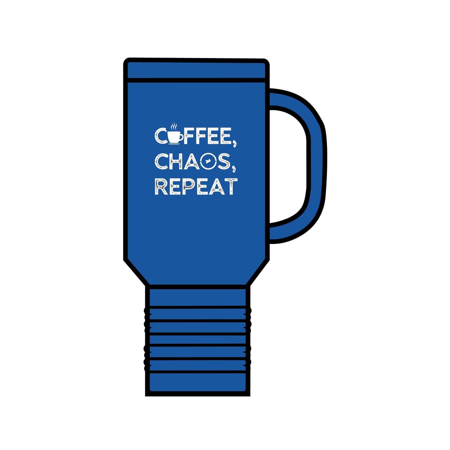 Good Bean Gifts "Coffee, Chaos, Repeat" Insulated Travel Mug, 40oz