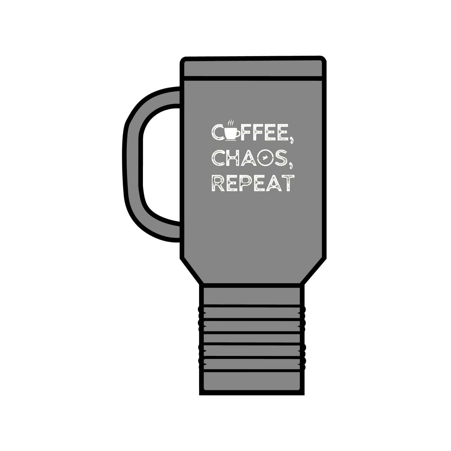 Good Bean Gifts "Coffee, Chaos, Repeat" Insulated Travel Mug, 40oz