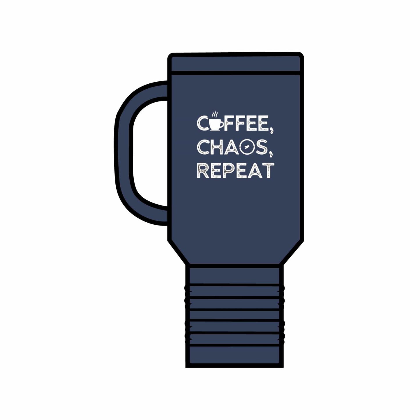 Good Bean Gifts "Coffee, Chaos, Repeat" Insulated Travel Mug, 40oz