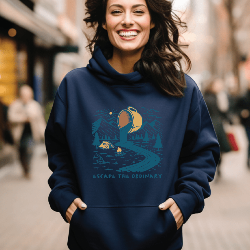 Good Bean Gifts "Coffee, Escape the Ordinary" - Classic Unisex Pullover Hoodie