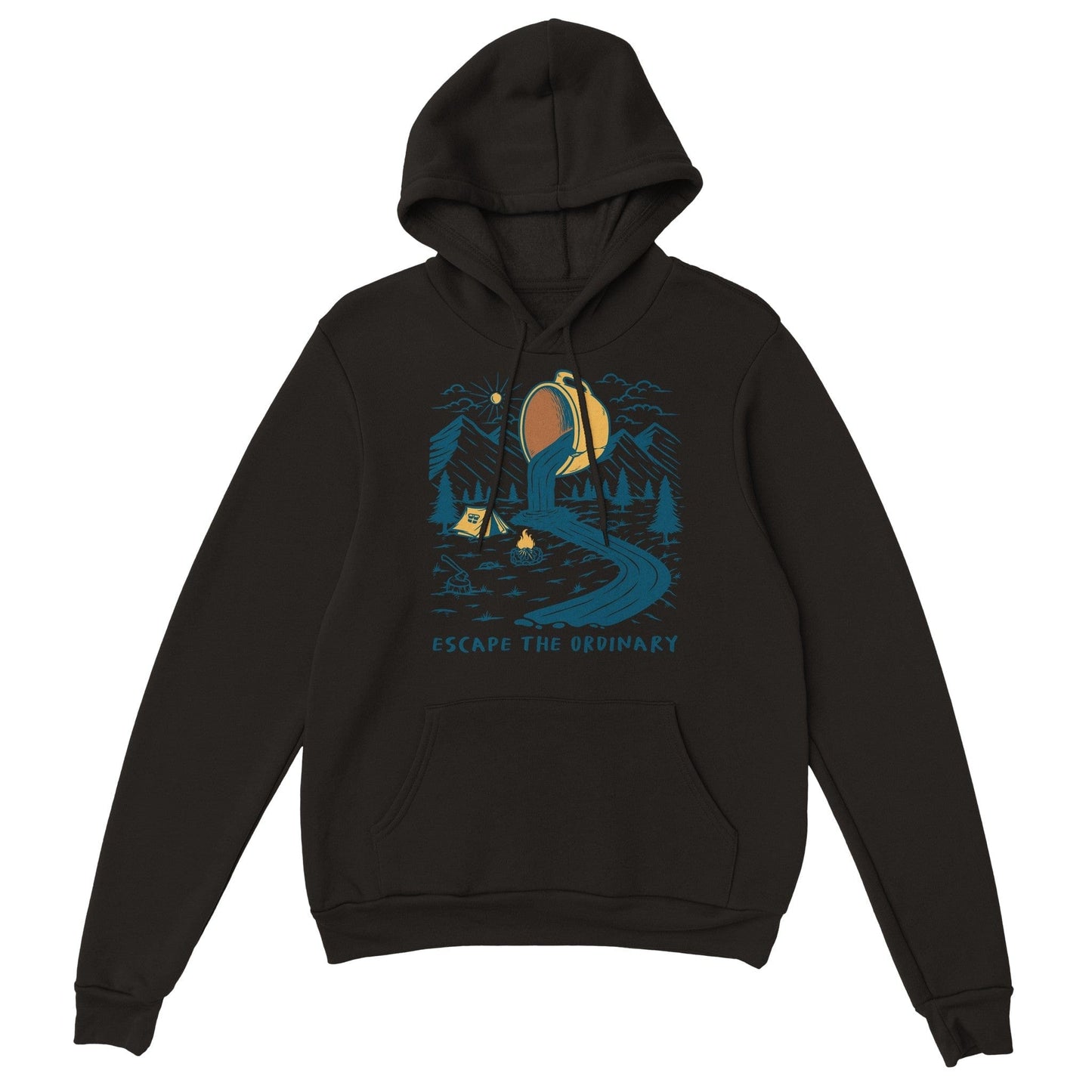 Good Bean Gifts "Coffee, Escape the Ordinary" - Classic Unisex Pullover Hoodie Black / S