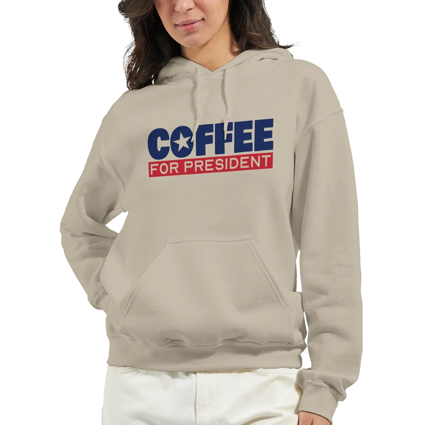 Good Bean Gifts "Coffee For President" -Classic Unisex Pullover Hoodie Sand / S