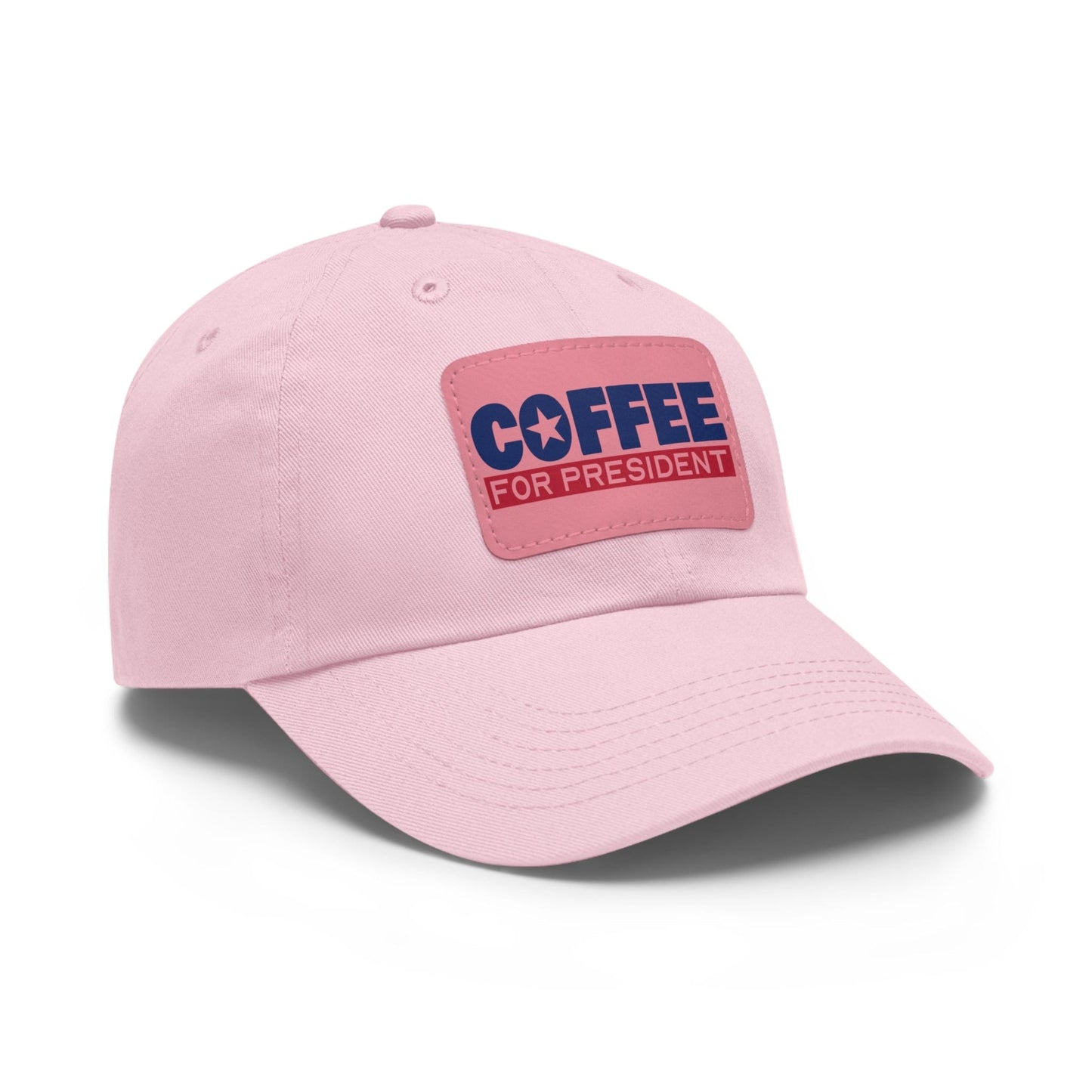 Good Bean Gifts Coffee For President - Styling Hat with Leather Patch (Rectangle)
