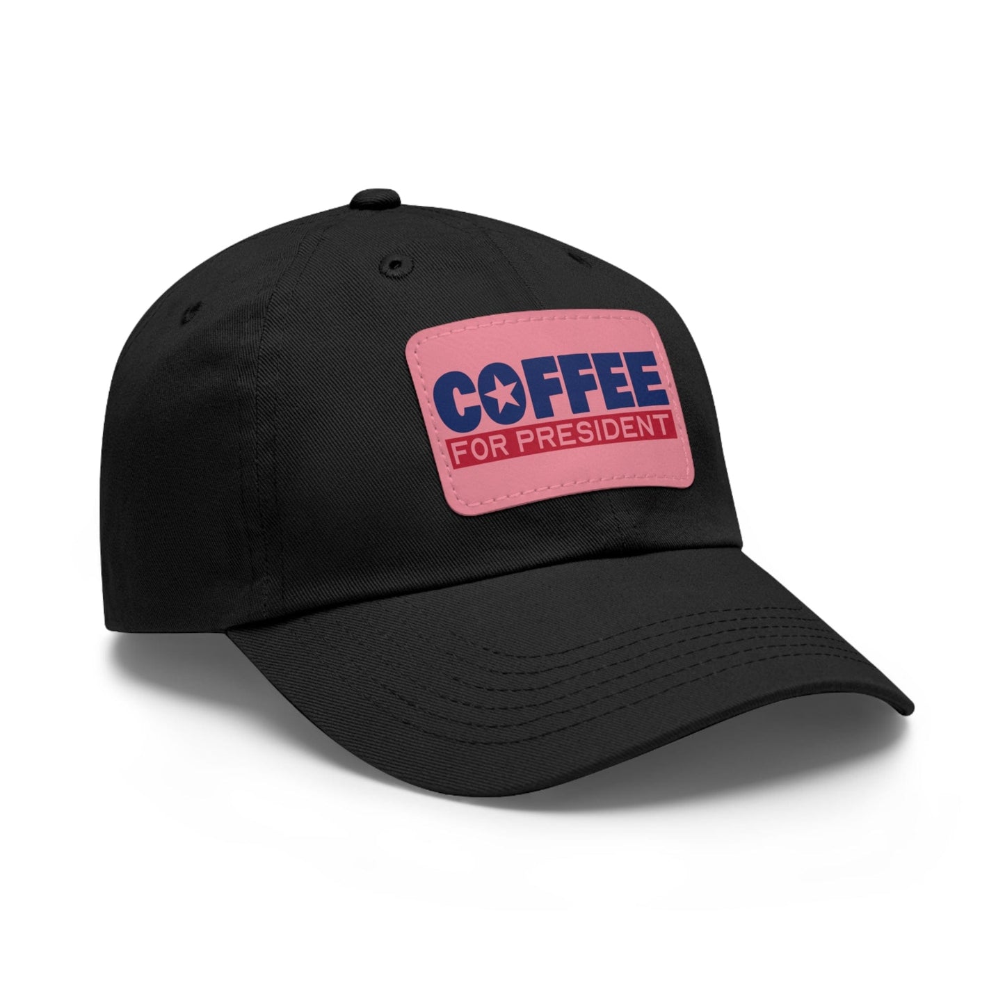 Good Bean Gifts Coffee For President - Styling Hat with Leather Patch (Rectangle)