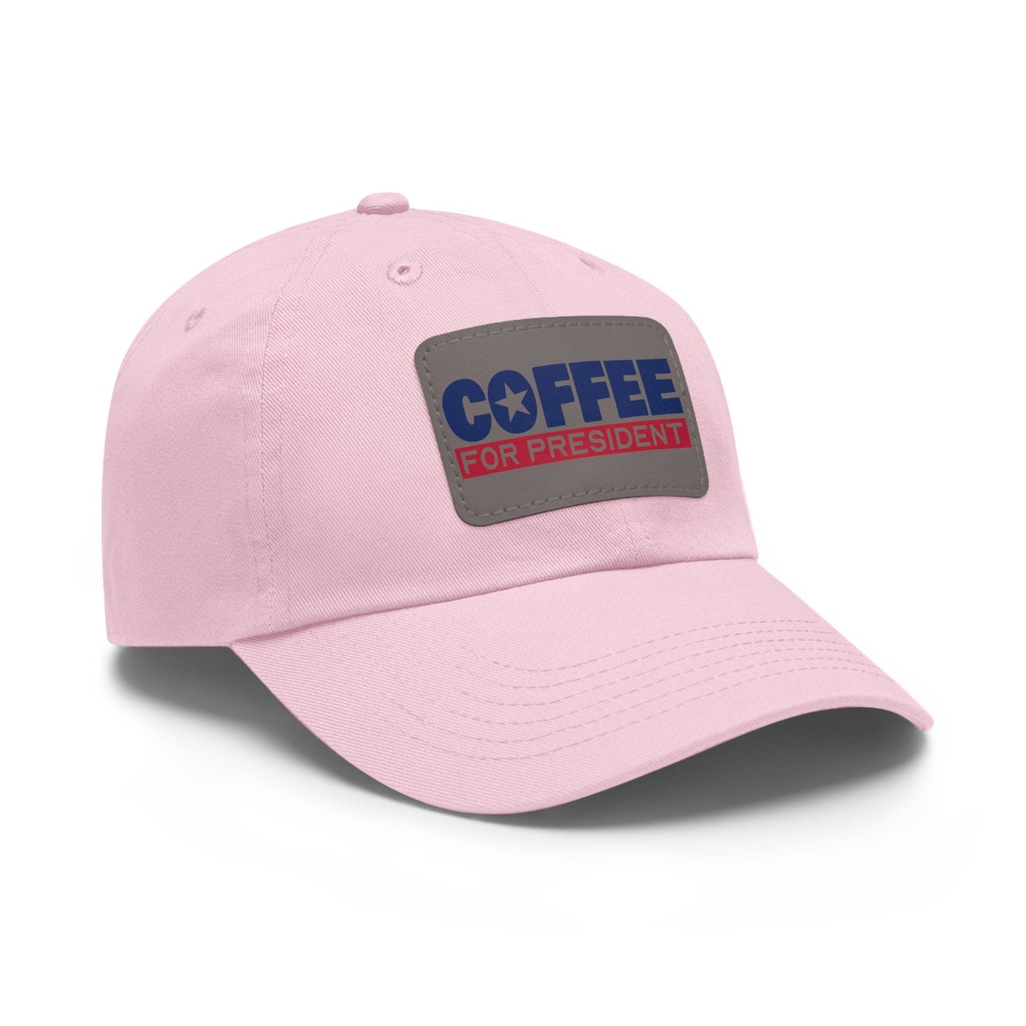 Good Bean Gifts Coffee For President - Styling Hat with Leather Patch (Rectangle)