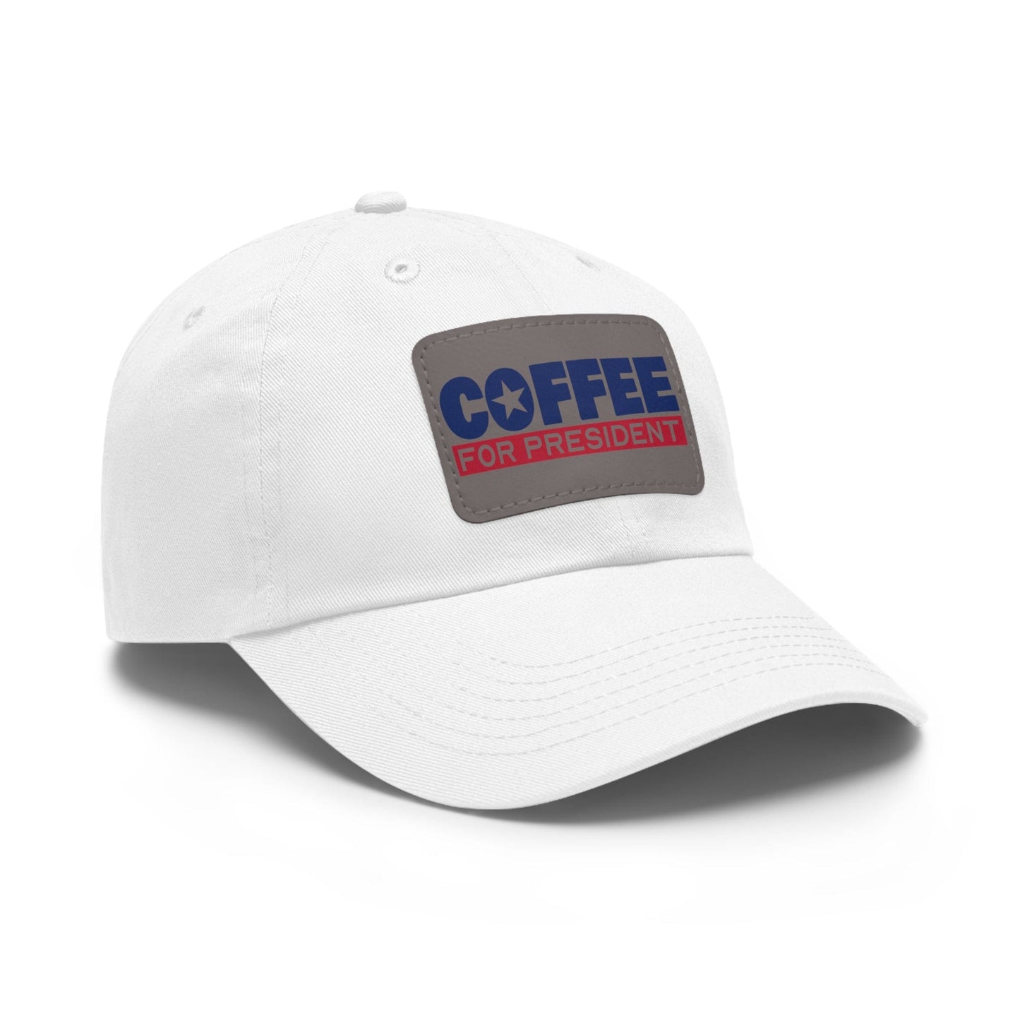Good Bean Gifts Coffee For President - Styling Hat with Leather Patch (Rectangle)