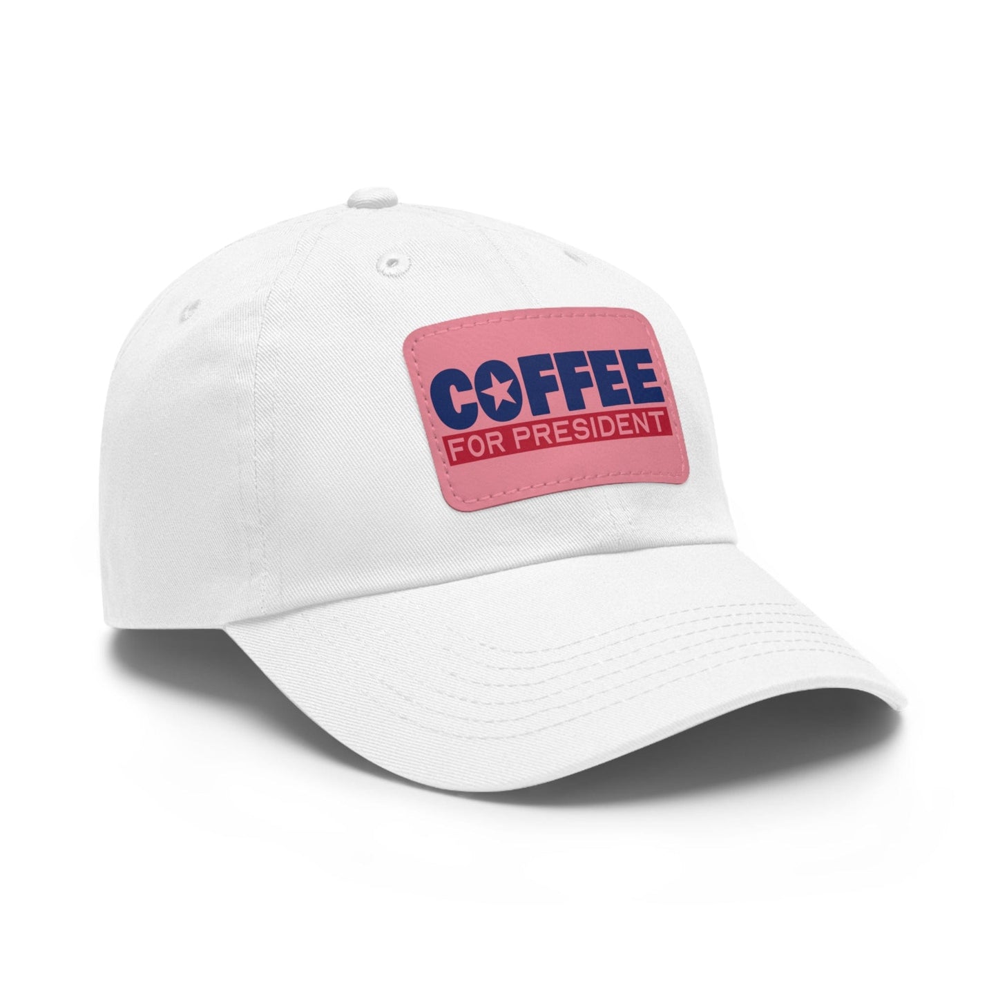 Good Bean Gifts Coffee For President - Styling Hat with Leather Patch (Rectangle)