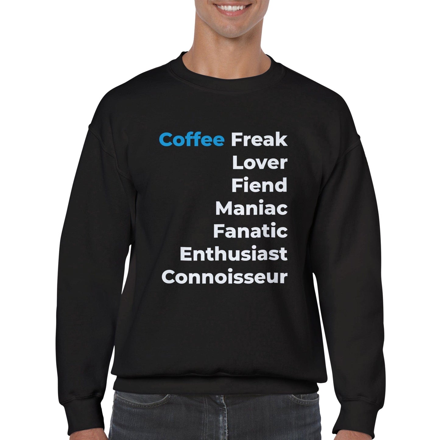 Good Bean Gifts Coffee Freak - Crewneck Sweatshirt Black / S