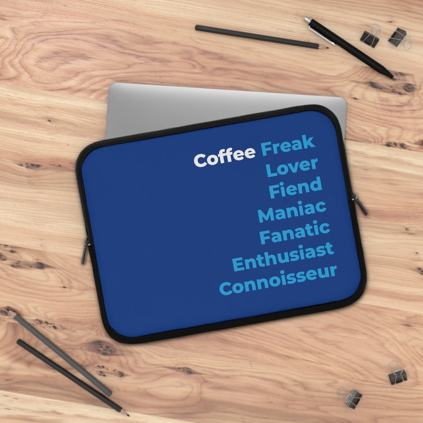 Good Bean Gifts "Coffee Freak" Laptop Sleeve Black / 13"