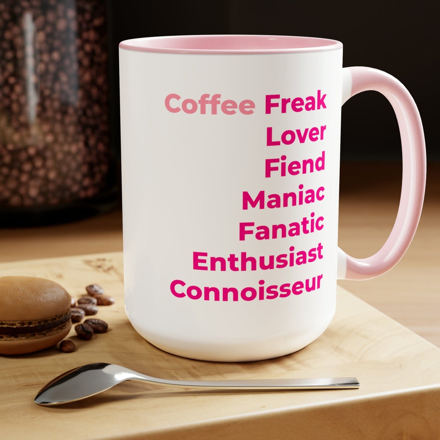 Good Bean Gifts "Coffee Freak" Two-Tone Coffee Mugs, 15oz