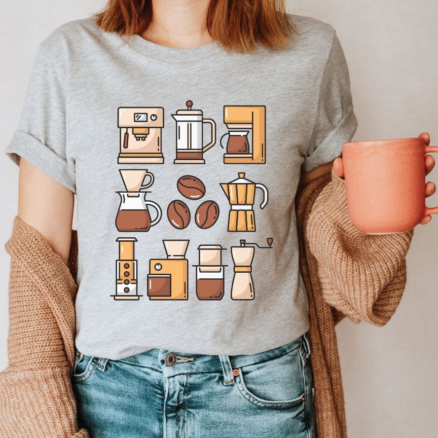 Good Bean Gifts Coffee Gear - Crewneck T-shirt Athletic Heather / S