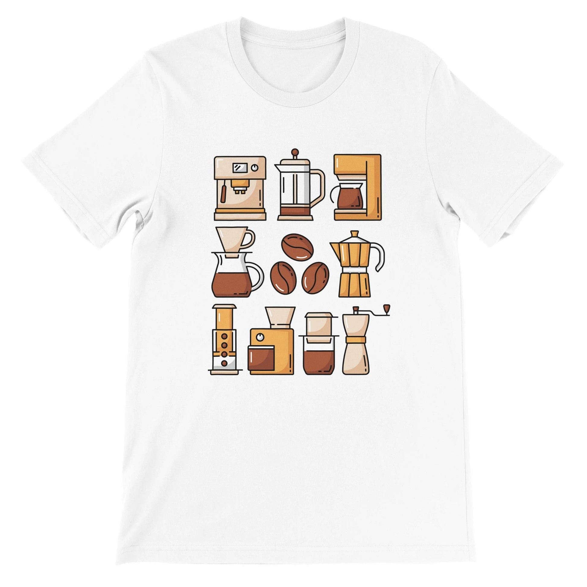 Good Bean Gifts Coffee Gear -  Crewneck T-shirt White / S
