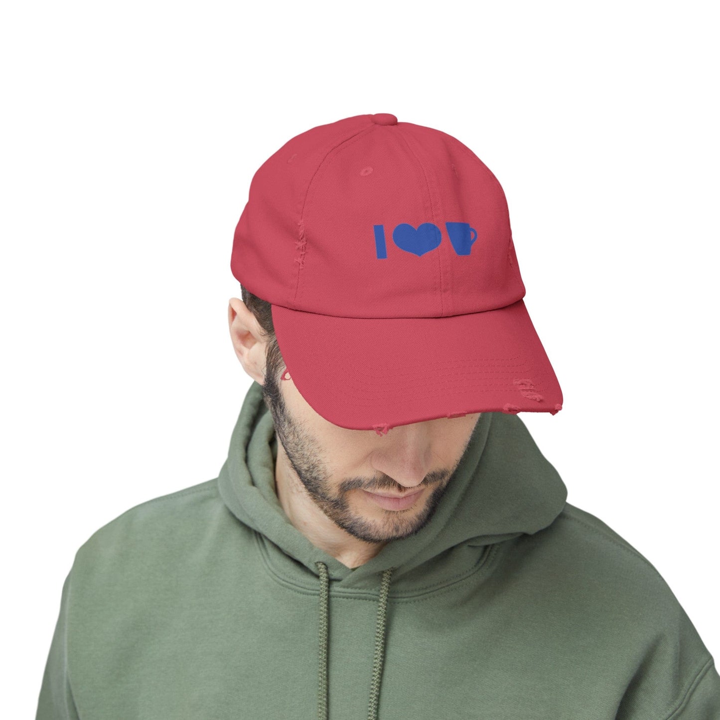 Good Bean Gifts Coffee Icon Unisex Distressed Cap Dashing Red / One size