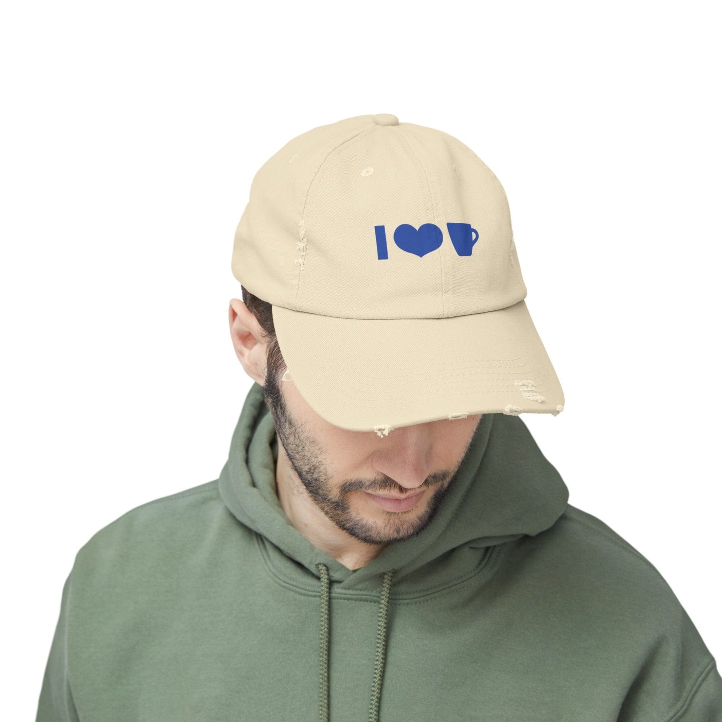 Good Bean Gifts Coffee Icon Unisex Distressed Cap Stone / One size