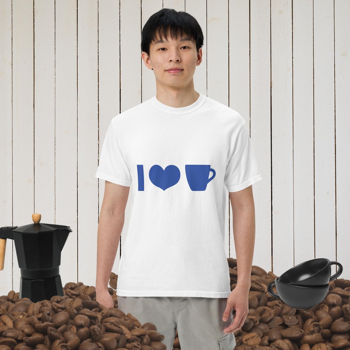 Good Bean Gifts Coffee ICONS Unisex garment-dyed heavyweight t-shirt (Comfort Colors) White / S