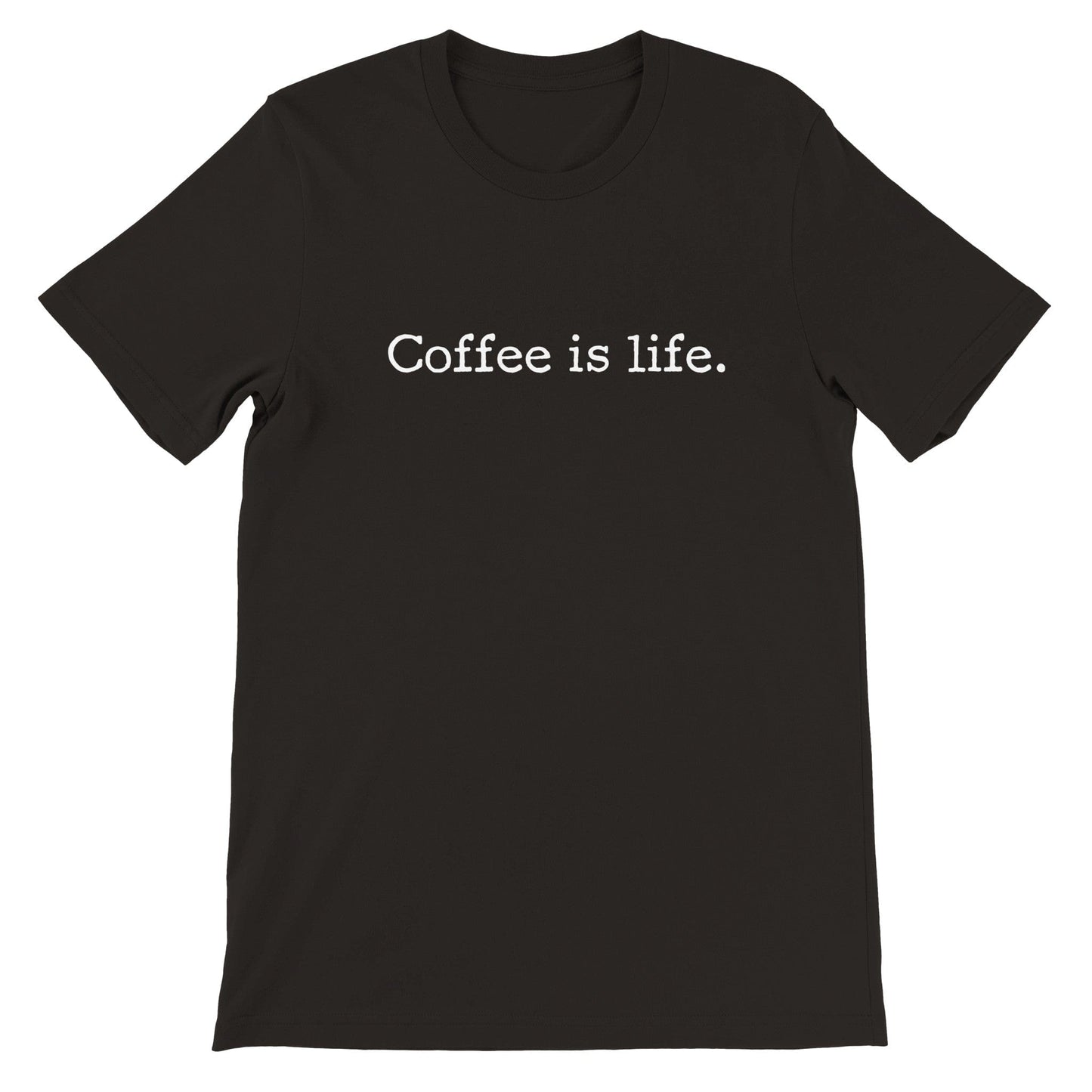 Good Bean Gifts Coffee is Life - Unisex Crewneck T-shirt Black / S