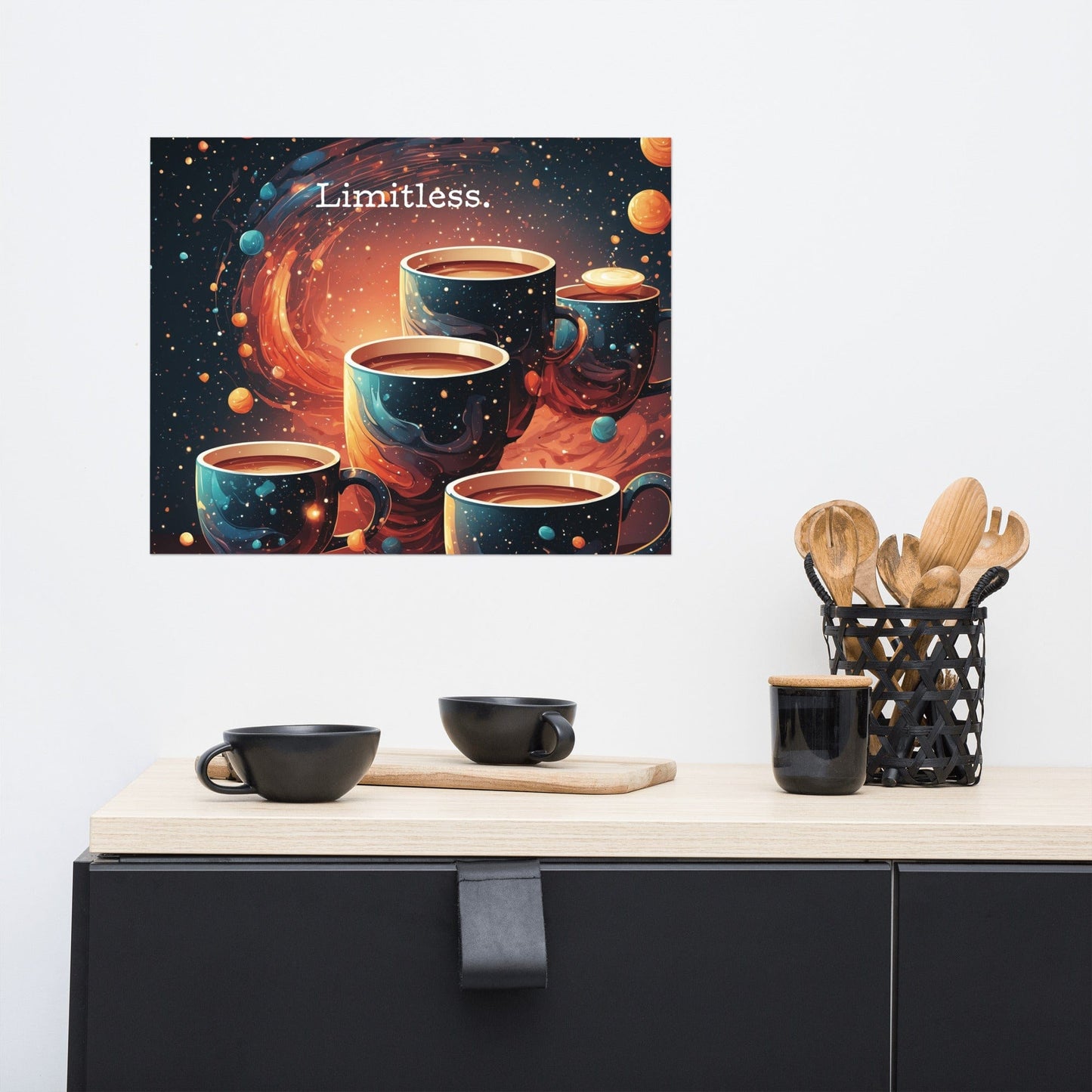 Good Bean Gifts Coffee Makes Life Limitless Poster 16″×20″