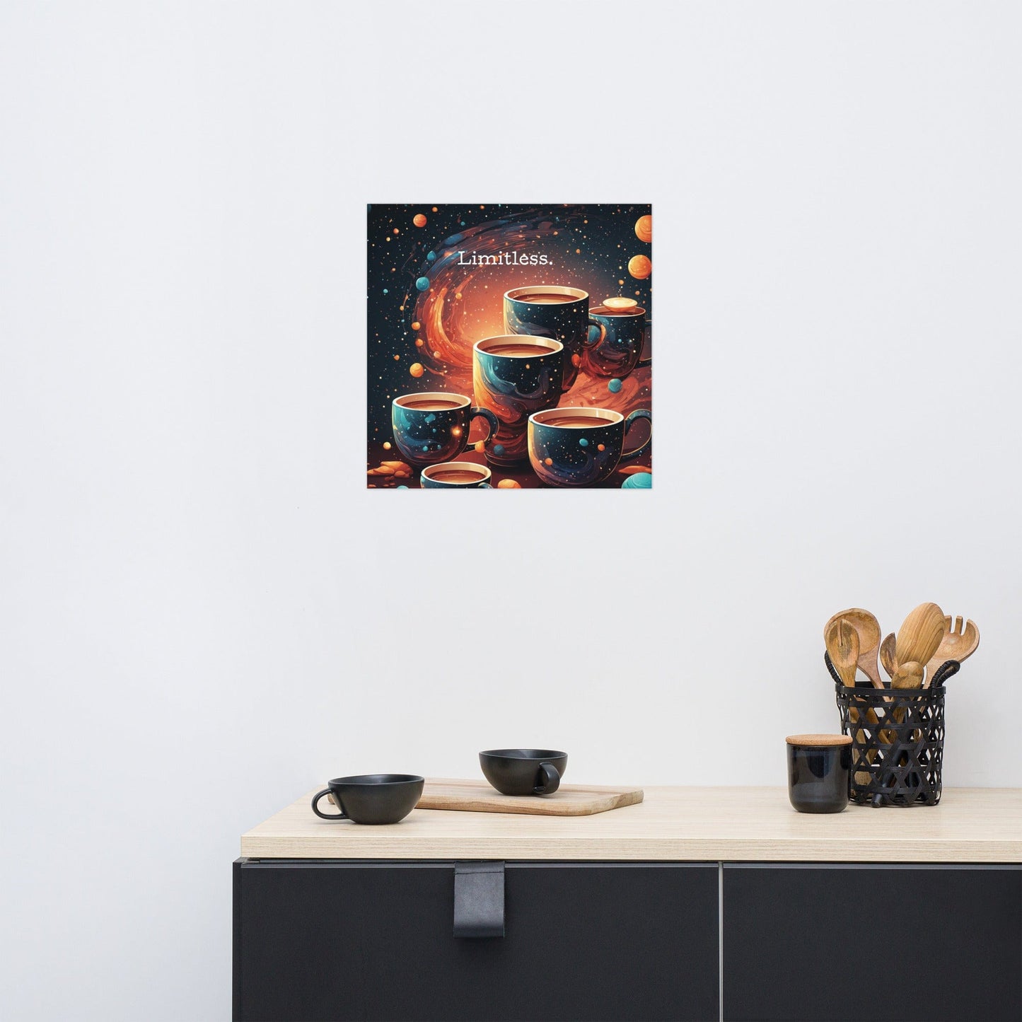 Good Bean Gifts Coffee Makes Life Limitless Poster 18″×18″