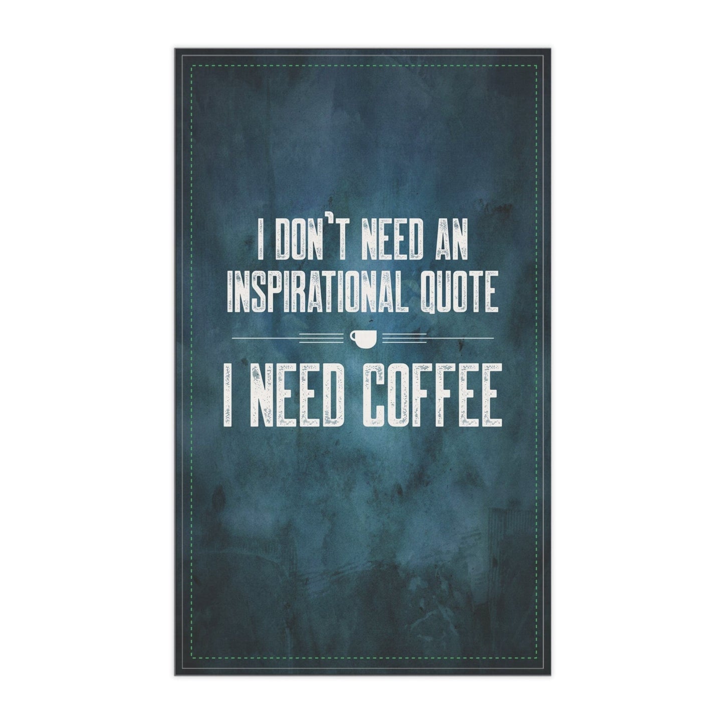 Good Bean Gifts "Coffee not Quotes:" Kitchen Towel Cotton Twill / 18" × 30"