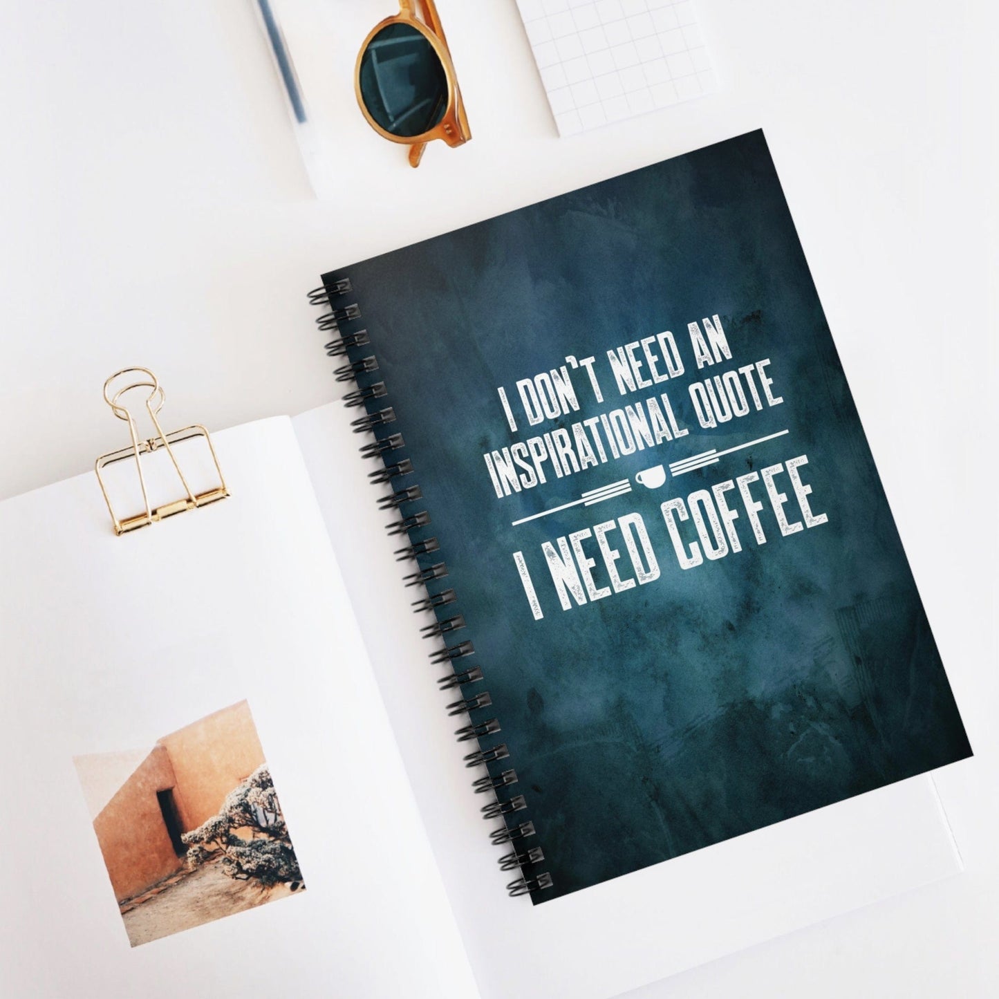Good Bean Gifts "Coffee Not Quotes" Spiral Notebook One Size