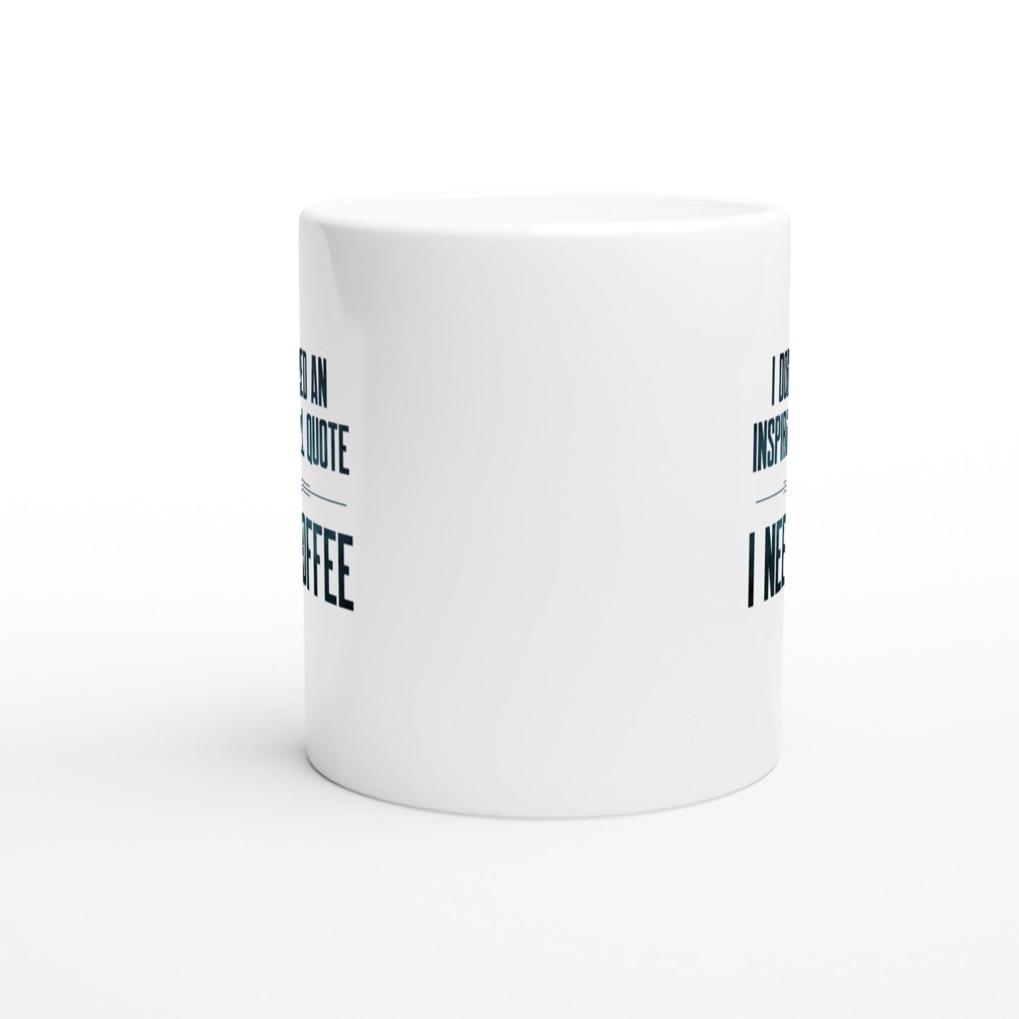 Good Bean Gifts "Coffee not Quotes" White 11oz Ceramic Mug