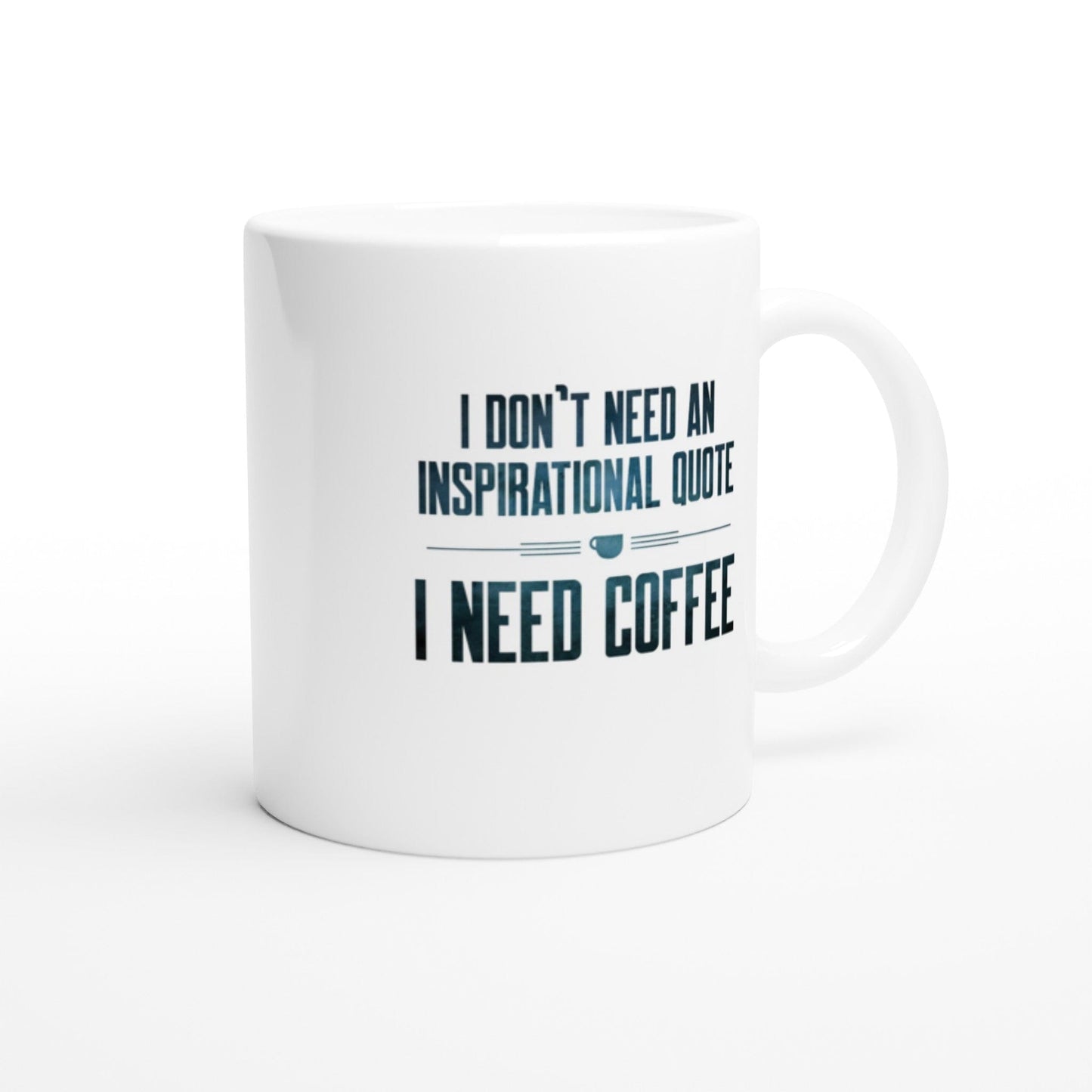 Good Bean Gifts "Coffee not Quotes" White 11oz Ceramic Mug