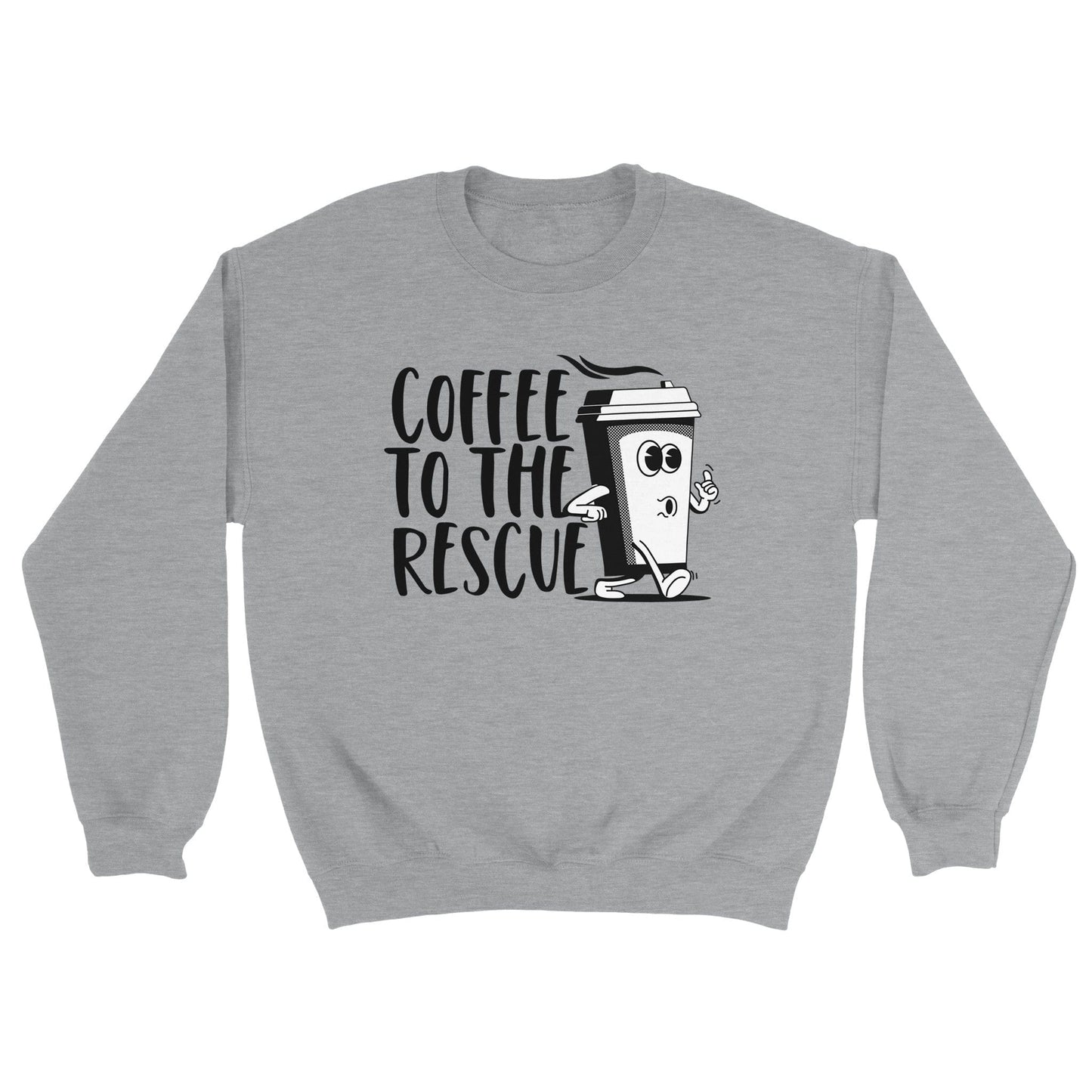 Good Bean Gifts Coffee To The Rescue - ALT design - Unisex Crewneck Sweatshirt Sports Grey / S