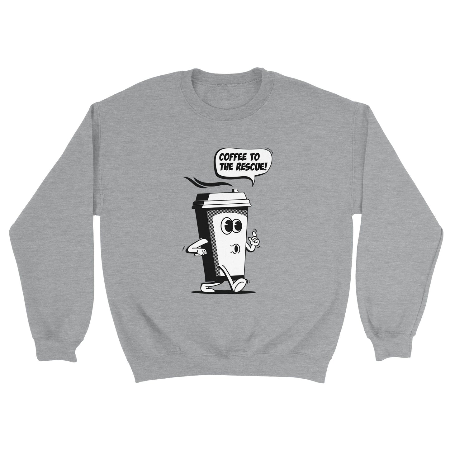 Good Bean Gifts "Coffee to the Rescue" - Classic Unisex Crewneck Sweatshirt