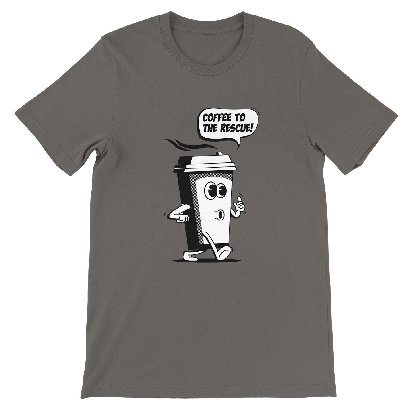Good Bean Gifts "Coffee to the Rescue" Premium Unisex Crewneck T-shirt