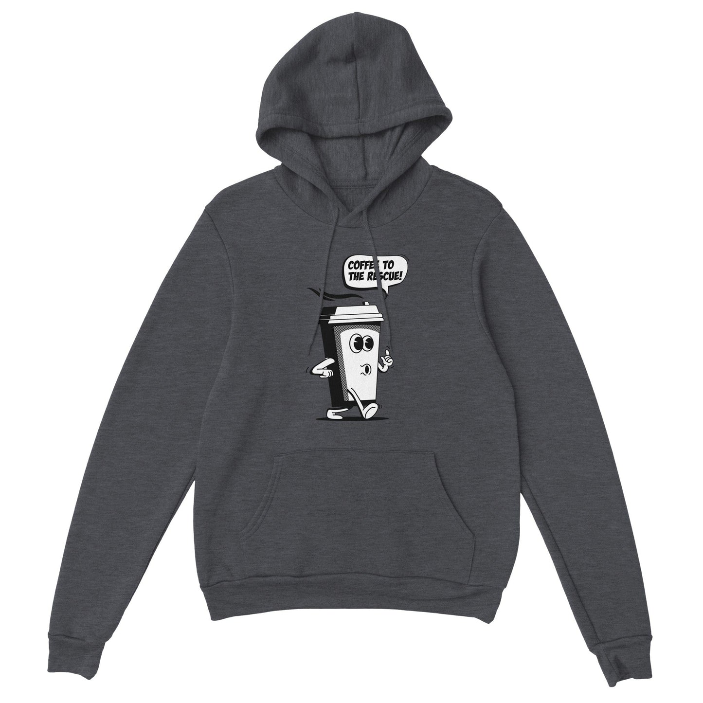 Good Bean Gifts Coffee to the Rescue-Unisex Pullover Hoodie Dark Heather / S