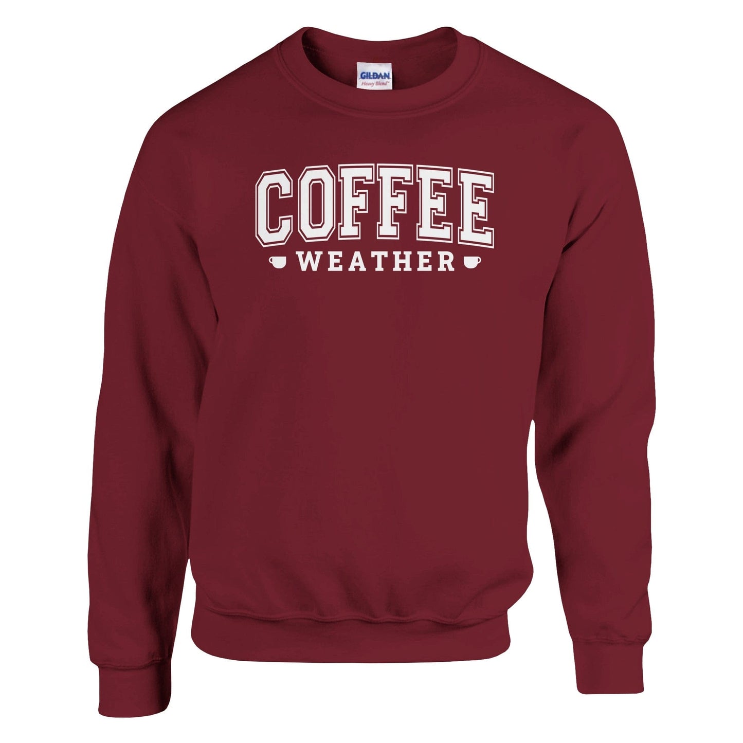 Good Bean Gifts "Coffee Weather" - Classic Unisex Crewneck Sweatshirt | Gildan® 18000 Garnet / S