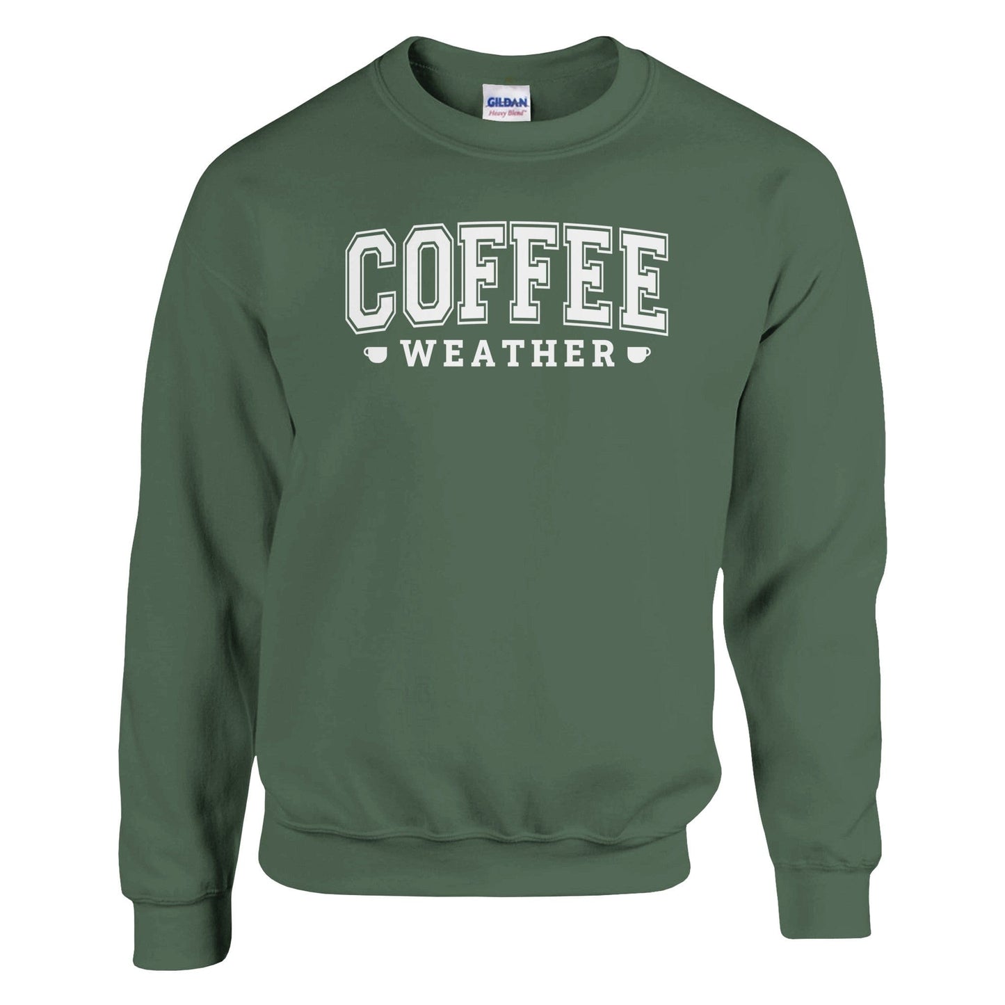 Good Bean Gifts "Coffee Weather" - Classic Unisex Crewneck Sweatshirt | Gildan® 18000 Military Green / S
