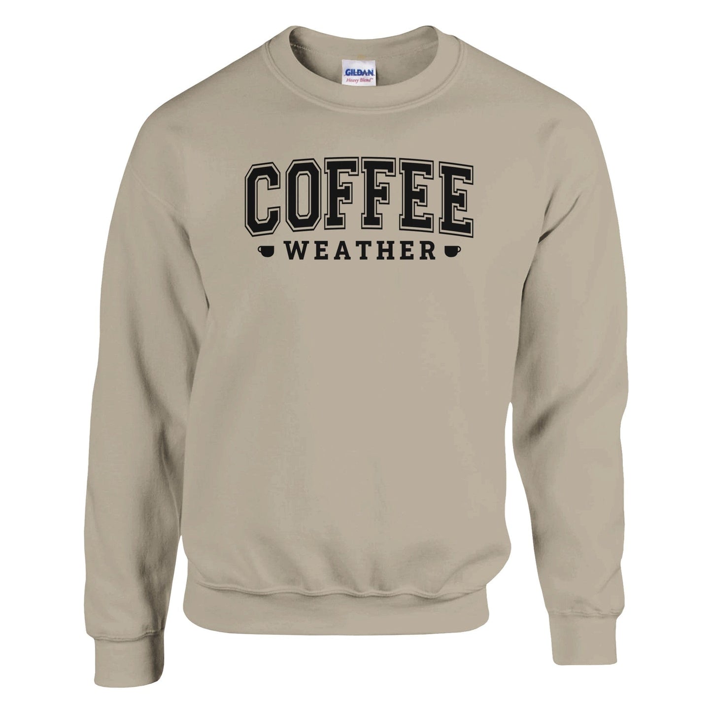 Good Bean Gifts "Coffee Weather" - Classic Unisex Crewneck Sweatshirt | Gildan® 18000 Sand / S