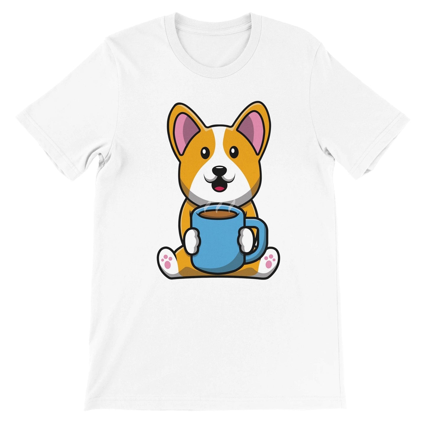 Good Bean Gifts Coffee with the Corgi - Unisex Crewneck T-shirt