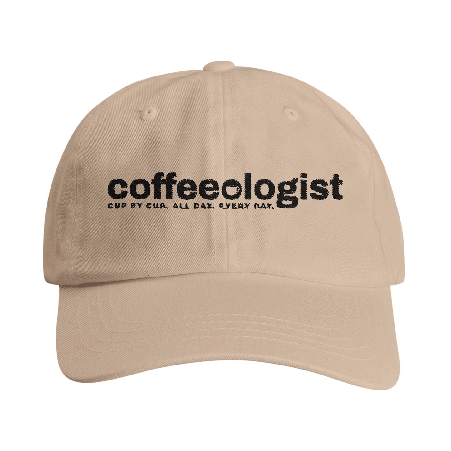 Good Bean Gifts "Coffeeologist" Hat – 'Cup by Cup - All Day - Every Day' perfect for Coffee Lovers Khaki
